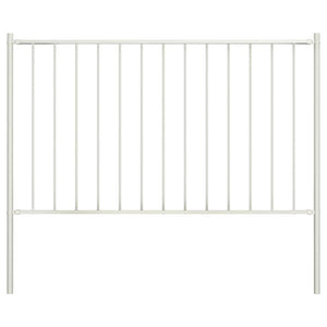 vidaXL Woerden Fence Panel with Posts Steel 1.7 x 1 m White