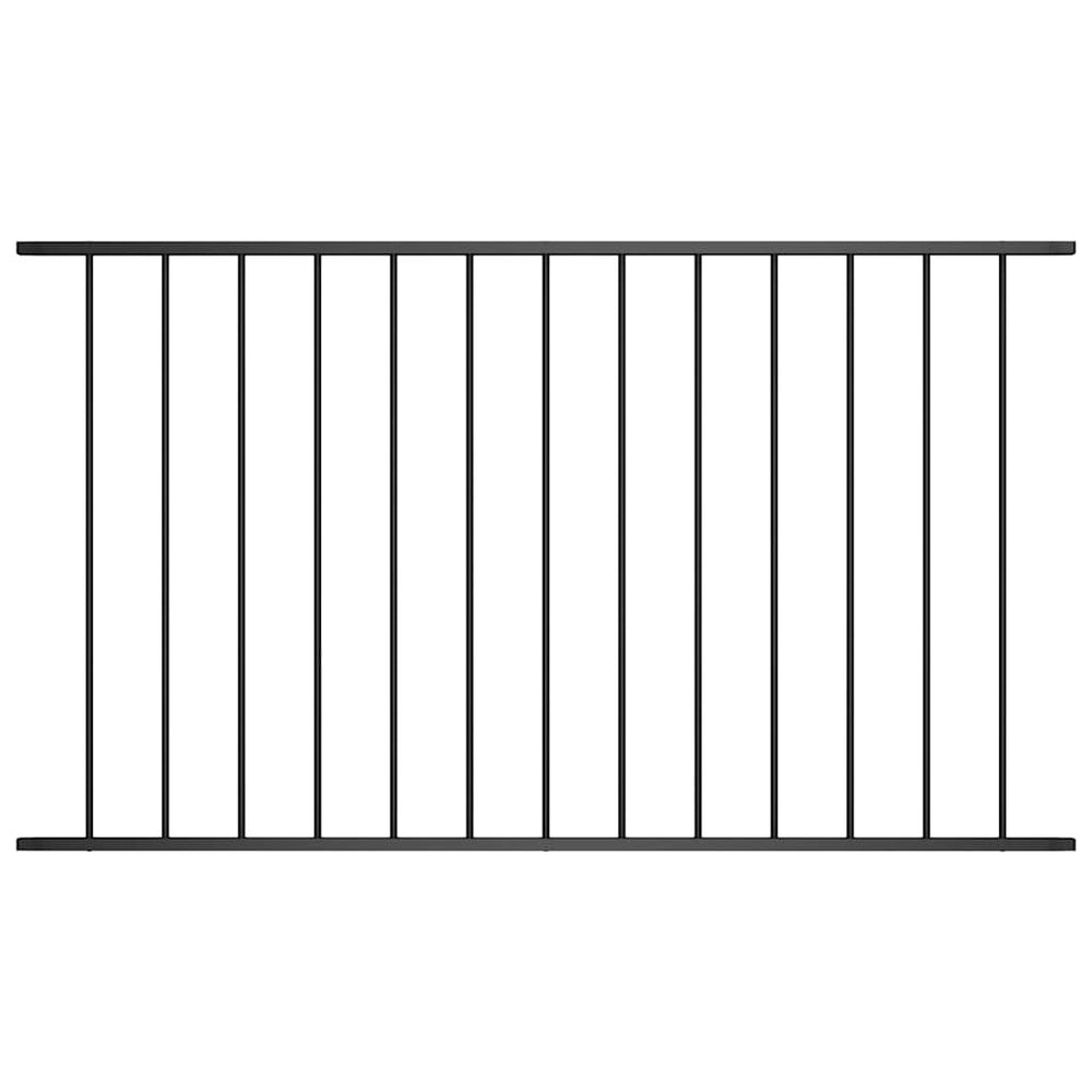vidaXL Fence Panel Woerden Powder-Coated Steel 1.7 x 0.75 m Black