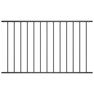vidaXL Fence Panel Woerden Powder-Coated Steel 1.7 x 0.75 m Black