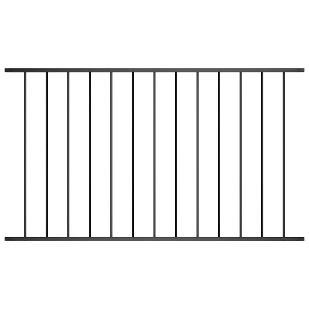 vidaXL Fence Panel Woerden Powder-Coated Steel 1.7 x 0.75 m Black