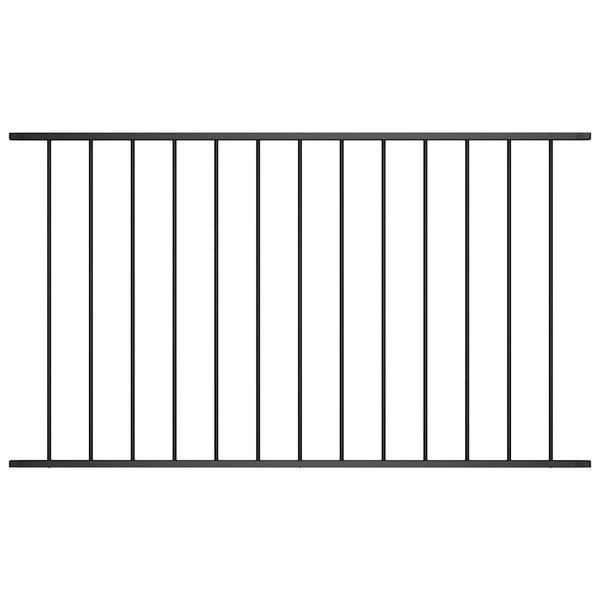 vidaXL Fence Panel Woerden Powder-Coated Steel 1.7 x 0.75 m Black
