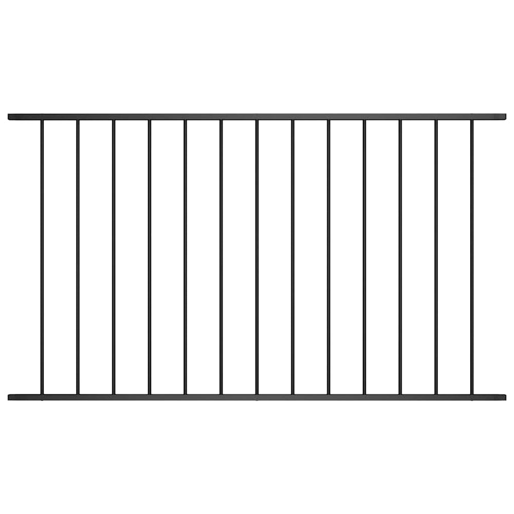 vidaXL Fence Panel Woerden Powder-Coated Steel 1.7 x 1.17 m Black