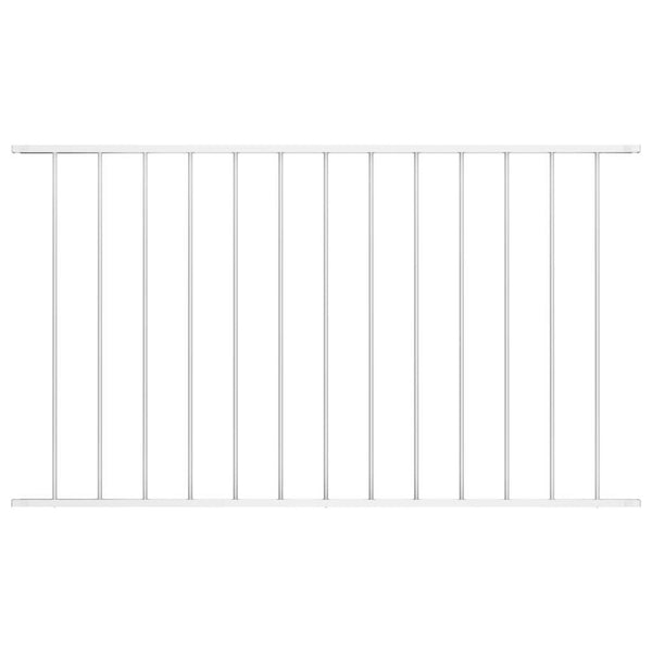 vidaXL Fence Panel Woerden Powder-Coated Steel 1.7 x 1 m White