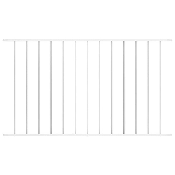 vidaXL Fence Panel Woerden Powder-Coated Steel 1.7 x 1.17 m White