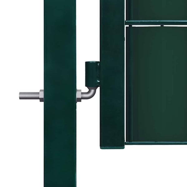 vidaXL PVC and Steel Garden Gate 100 x 100 cm Green