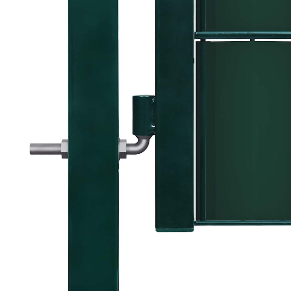 vidaXL Garden Gate PVC and Steel 100 x 124 cm Green
