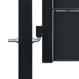 vidaXL PVC and Steel Garden Gate 100 x 100 cm Anthracite