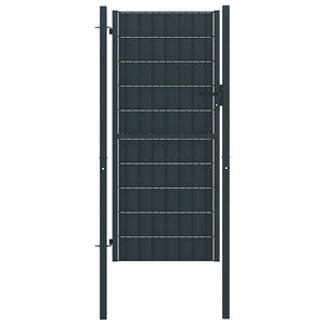 vidaXL Garden Gate PVC and Steel 100 x 204 cm Anthracite