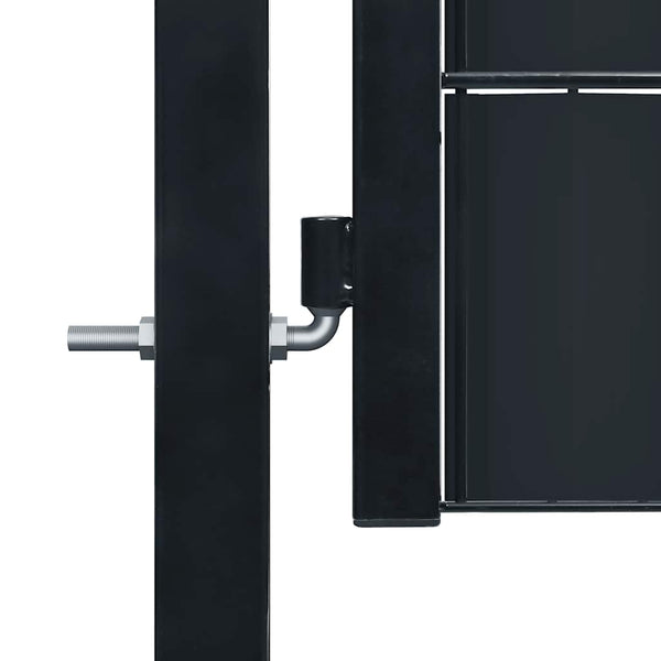 vidaXL Garden Gate PVC and Steel 100 x 204 cm Anthracite