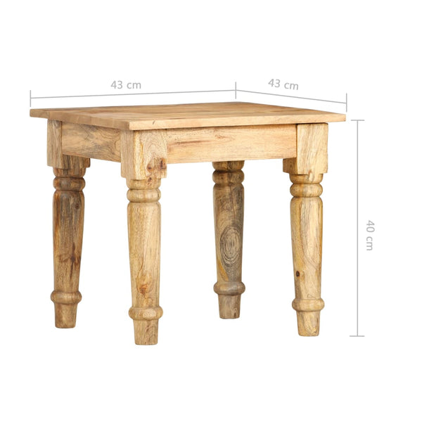 vidaXL Side Table 43x43x40 cm Solid Mango Wood