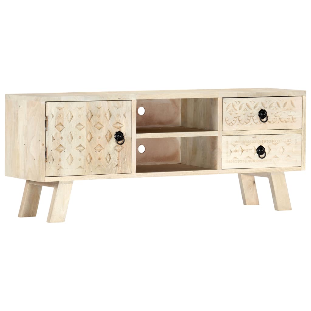 vidaXL TV Cabinet 110 x 30 x 44 cm Solid Mango Wood