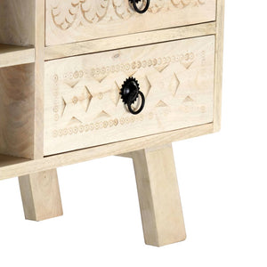 vidaXL TV Cabinet 110 x 30 x 44 cm Solid Mango Wood