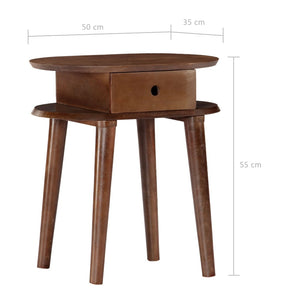 vidaXL Bedside Table 50x35x55 cm Solid Acacia Wood