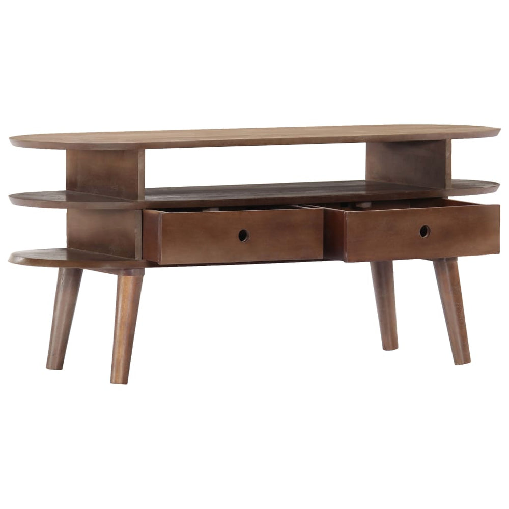 vidaXL TV Cabinet 110x35x50 cm Solid Acacia Wood