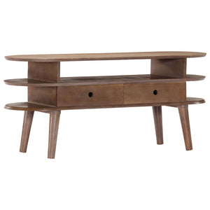 vidaXL TV Cabinet 110x35x50 cm Solid Acacia Wood