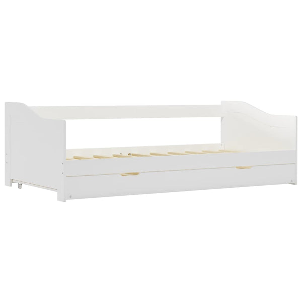 vidaXL Extendable Day Bed Frame White Pine Wood 90x200 cm