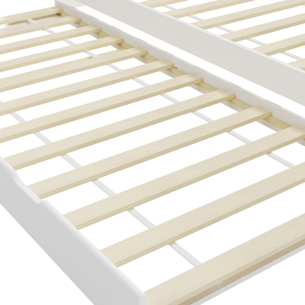 vidaXL Extendable Day Bed Frame White Pine Wood 90x200 cm