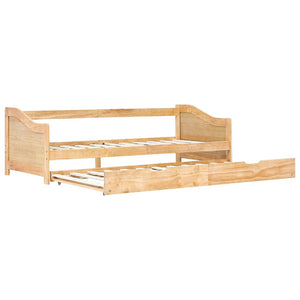 vidaXL Extendable Sofa Bed Frame Pine Wood 90×200 cm
