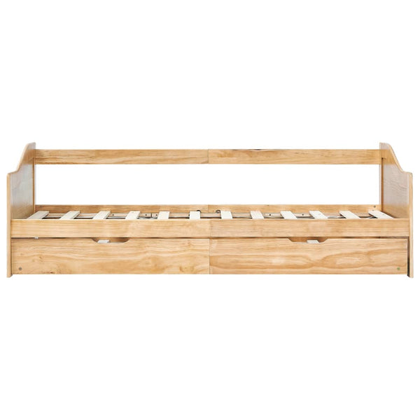 vidaXL Extendable Sofa Bed Frame Pine Wood 90×200 cm
