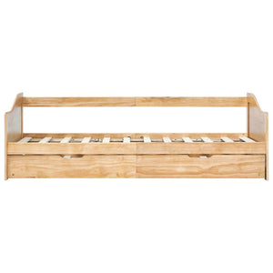 vidaXL Extendable Sofa Bed Frame Pine Wood 90×200 cm