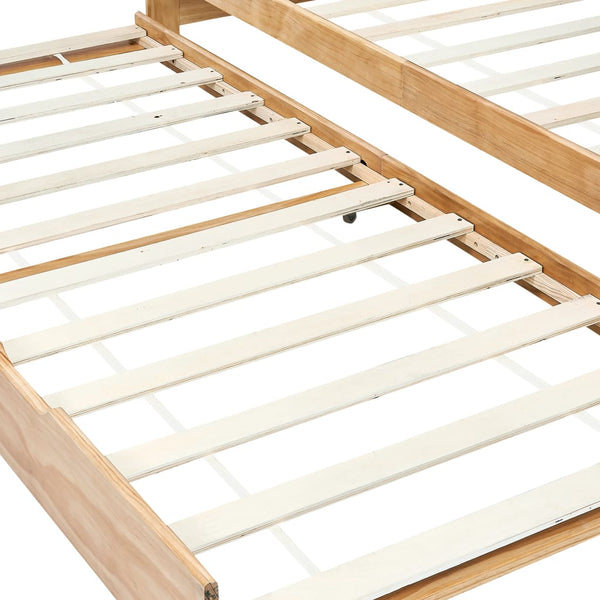 vidaXL Extendable Sofa Bed Frame Pine Wood 90×200 cm