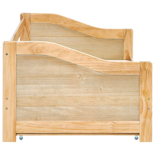 vidaXL Extendable Sofa Bed Frame Pine Wood 90×200 cm