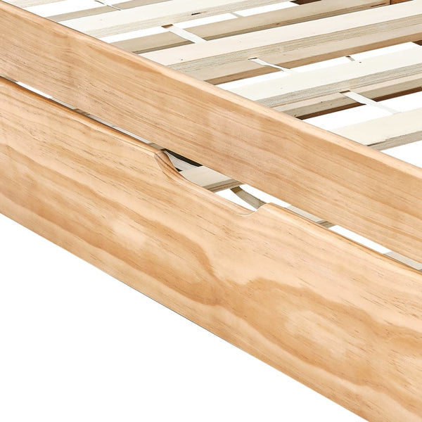 vidaXL Extendable Sofa Bed Frame Pine Wood 90×200 cm