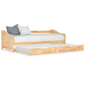 vidaXL Extendable Sofa Bed Frame Pine Wood 90×200 cm