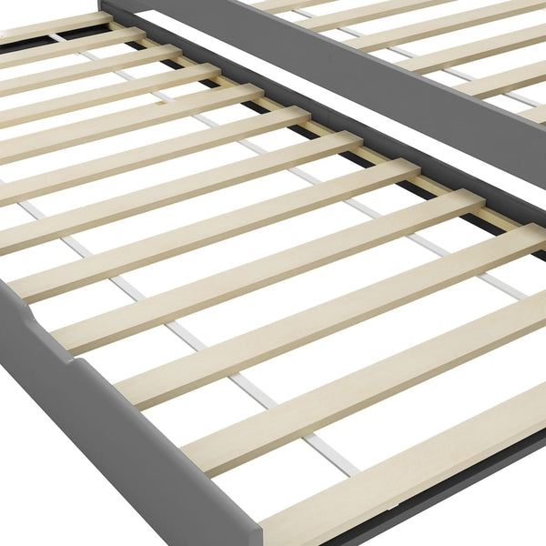 vidaXL Extendable Day Bed Frame Grey Pine Wood 90x200 cm