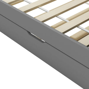 vidaXL Extendable Day Bed Frame Grey Pine Wood 90x200 cm