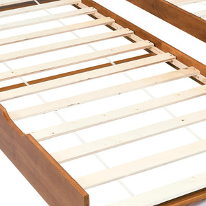 vidaXL Day Bed Frame with Pull-out Bed Honey Brown Pinewood 90x200 cm