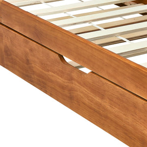 vidaXL Day Bed Frame with Pull-out Bed Honey Brown Pinewood 90x200 cm