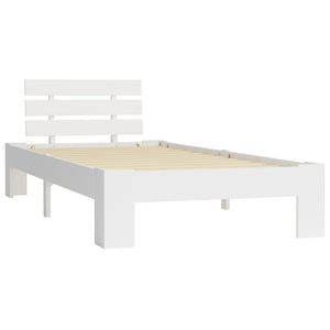 vidaXL Solid Pine Wood Bed White 90x200 cm