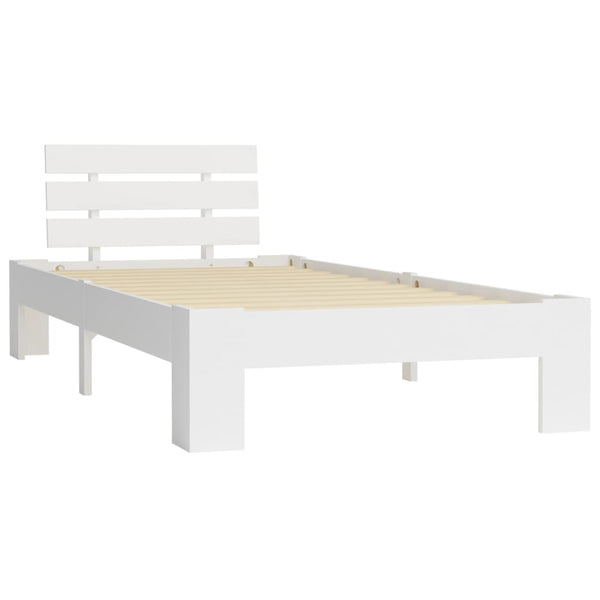 vidaXL Solid Pine Wood Bed White 90x200 cm