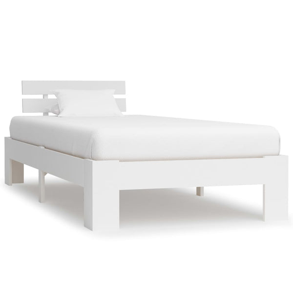 vidaXL Solid Wood Bed White Pine 100x200 cm