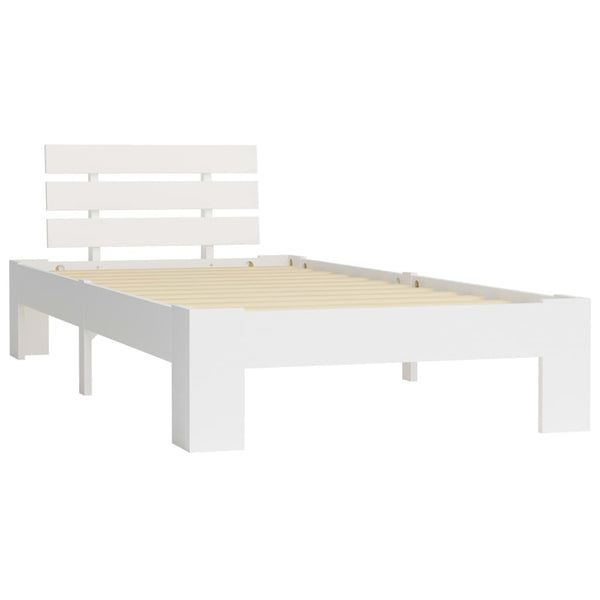 vidaXL Solid Wood Bed White Pine 100x200 cm