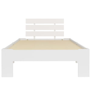 vidaXL Solid Wood Bed White Pine 100x200 cm