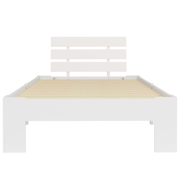 vidaXL Solid Wood Bed White Pine 100x200 cm
