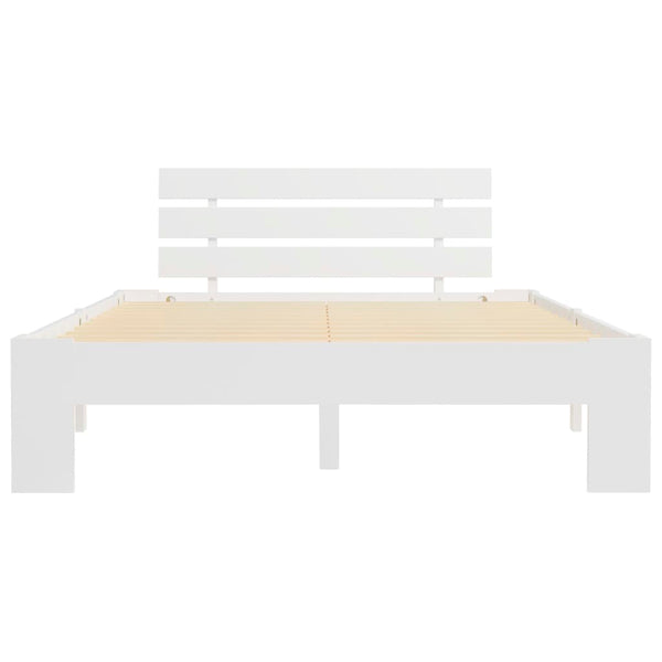vidaXL Solid Wood Bed White Pine 120x200 cm