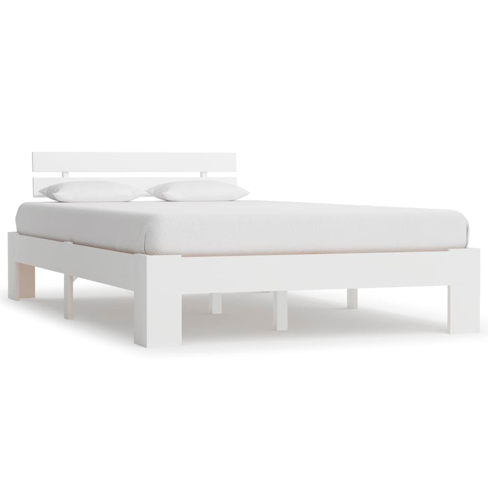 vidaXL Solid Pine Bed White 140x200 cm