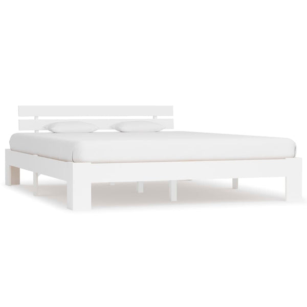 vidaXL Solid Pine Bed White 160x200 cm