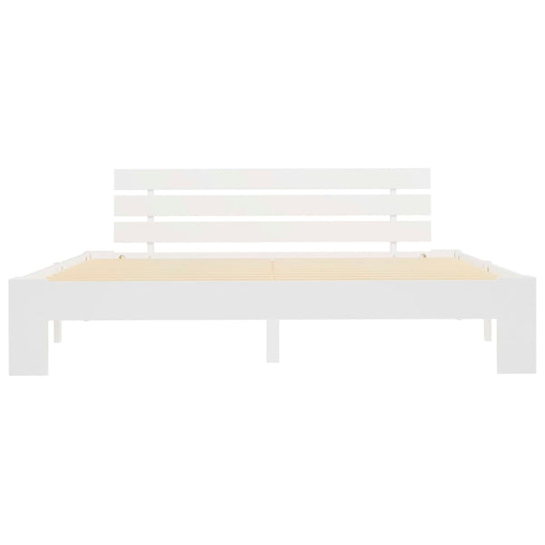 vidaXL Solid Pine Bed White 160x200 cm