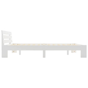 vidaXL Solid Pine Bed White 160x200 cm