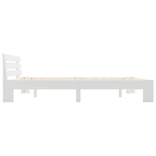 vidaXL Solid Pine Bed White 160x200 cm