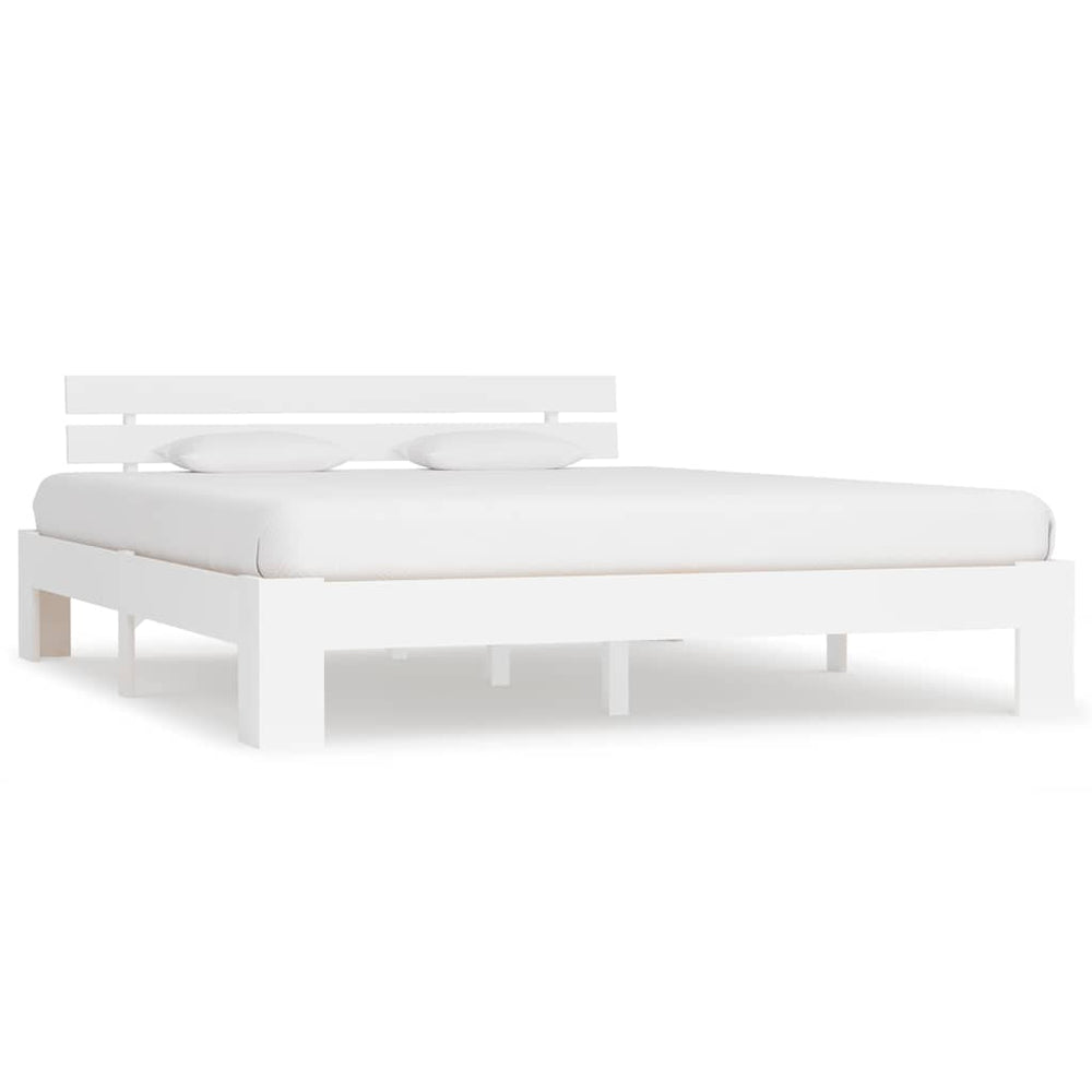 vidaXL Solid Pine Bed White 180x200 cm