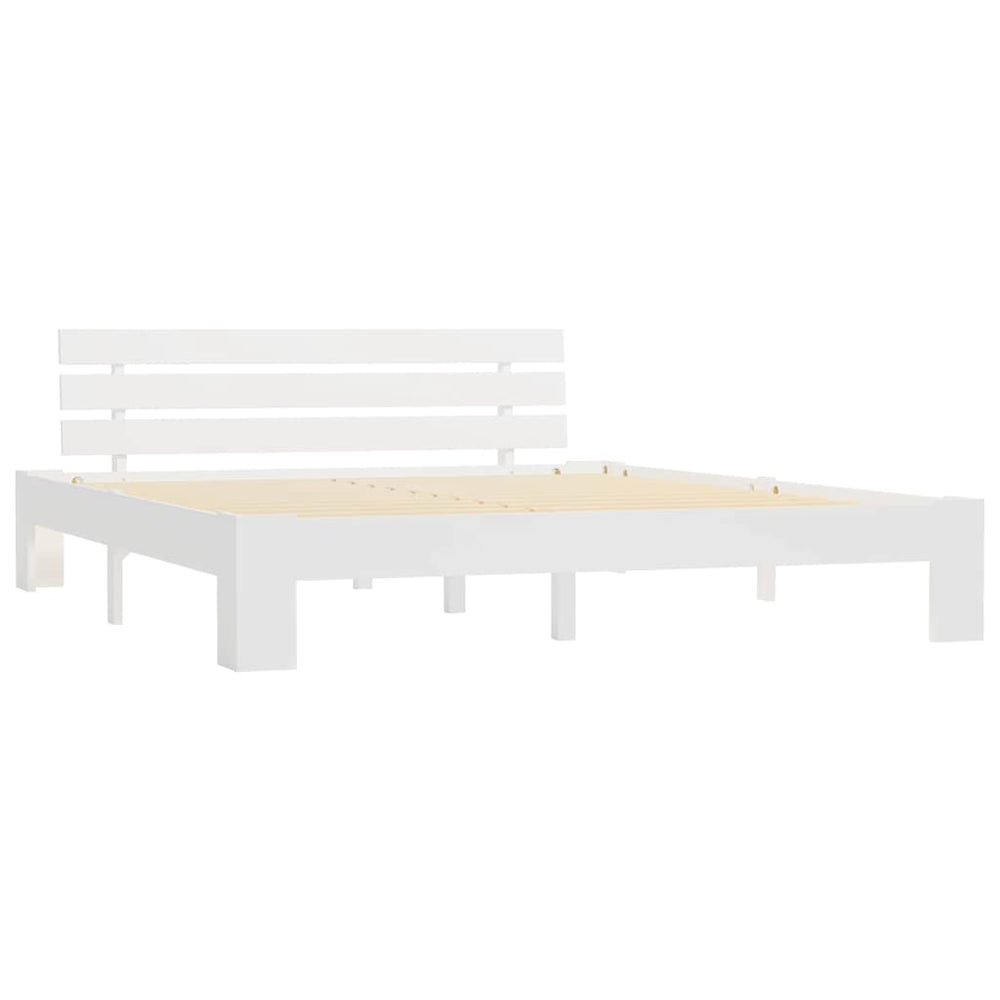 vidaXL Solid Pine Bed White 180x200 cm