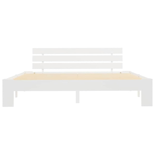 vidaXL Solid Pine Bed White 180x200 cm