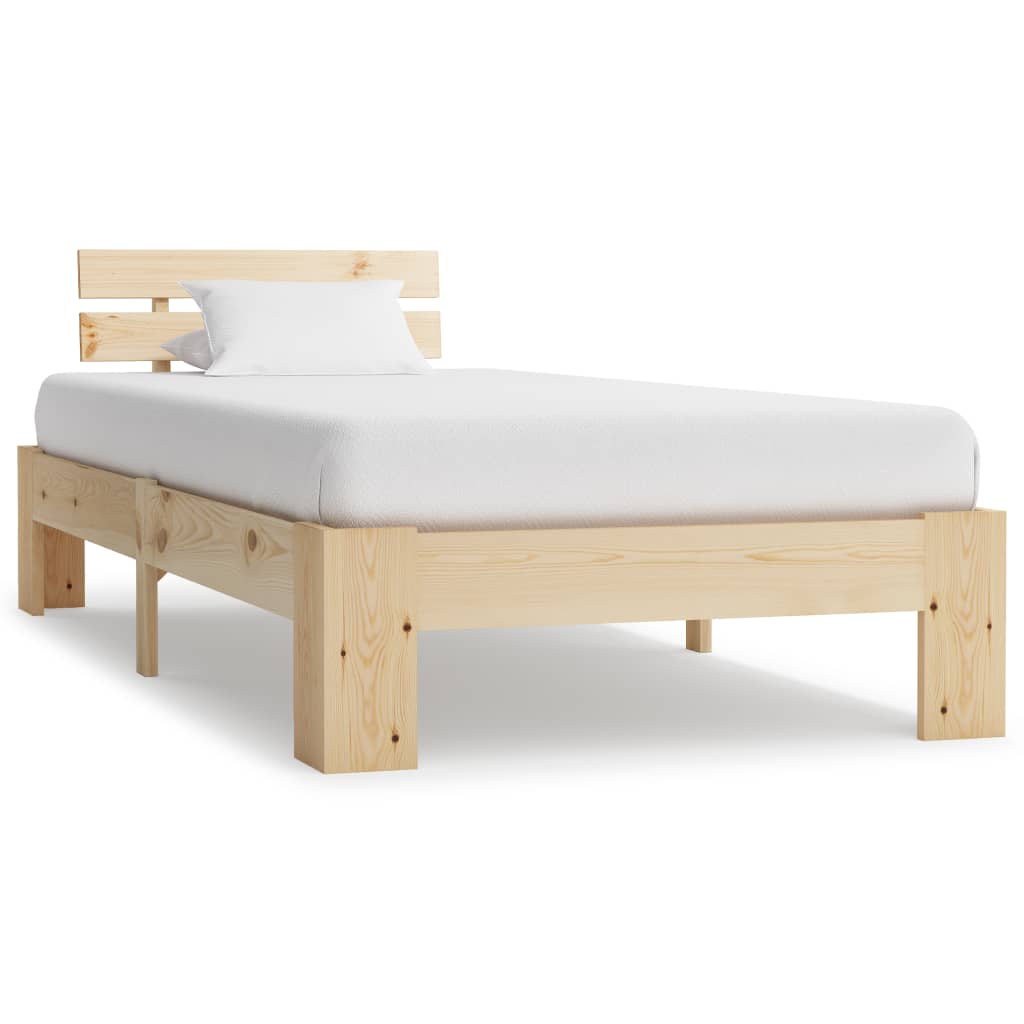 vidaXL Solid Pine Bed 100x200 cm