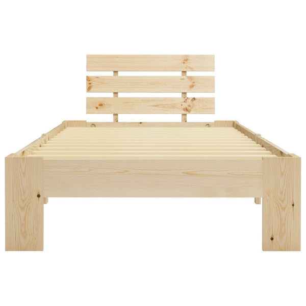 vidaXL Solid Pine Bed 100x200 cm