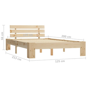 vidaXL Solid Pine Bed 120x200 cm